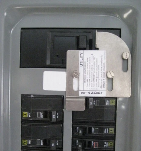 Kit de bloqueo de generador de 9000-15000 vatios con caja de entrada para panel QO Square D Foto 2 de 4