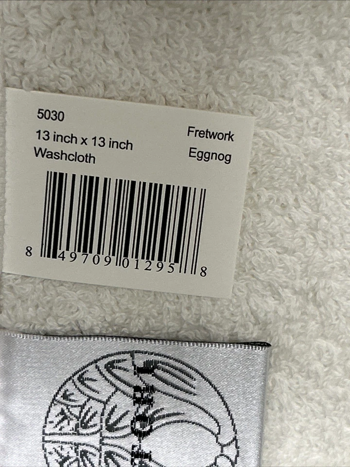 6 paños de lavado Natori calados ponche de huevo beige crema algodón 13" x 13" nuevos con etiquetas Foto 4 de 4