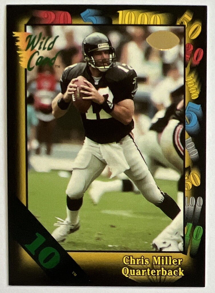 Chris Miller 1991 Wild Card 10-Stripe Parallel #123 Falcons Wildcard ESE