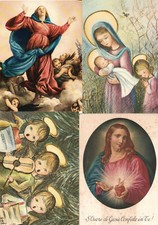 LOTTO 4 CARTOLINE RELIGIOSE ARTE SACRA NON VIAGGIATE MIS. 10X15 CM.