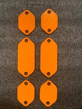 Small Block Chevy Engine Exhaust Port Cover Storage Plate Orange- Portguardx