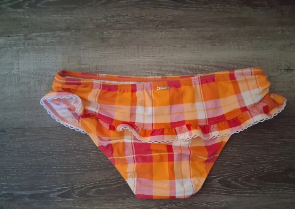 NUEVO Traje de baño Tommy Hilfiger con falda a cuadros parte inferior de bikini mediano 12 Foto 2 de 4