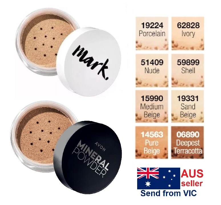 Avon Mark. Mineral Loose Powder Foundation FREE SHIPPING In Box pick ur colors