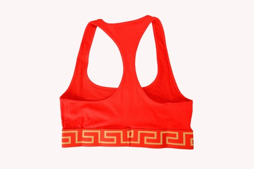 Versace Women's Red "Jersey Topeka" La Greeca Bra Versace sz 2 US S IT 40 - Picture 4 of 7
