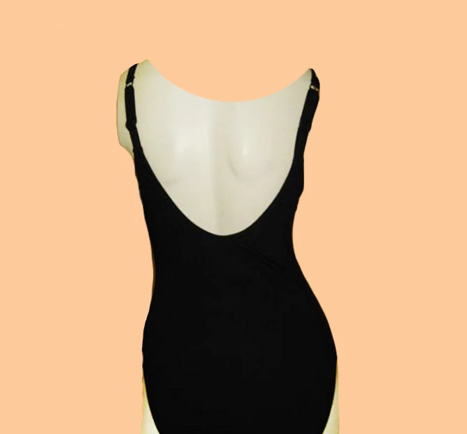 NUEVO JUPITER BY GOTTEX negro marfil CUELLO REDONDO 1pc TRAJE DE BAÑO TALLA 8 Foto 4 de 4