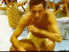 8mm Film 1951 New York Beach 1950s Home Movie People Swimming Umbrellas Water