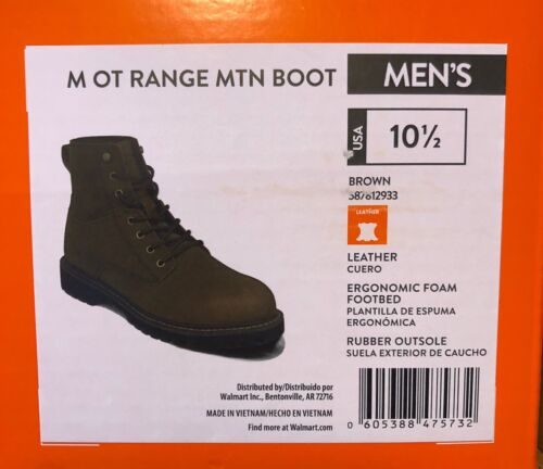 Ozark Trail Men's Range Mountain Hiking Boots Size 10.5 Leather NEW Sale 38%Off - Picture 14 of 24