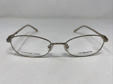 Liz Claiborne L370 1M9 50-17-130 Yellow Gold Full Rim Eyeglasses Frame O210