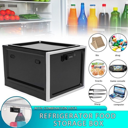 Lockable Box Medicine Lock Box for Safe Medication Food Storage Black & White - Picture 14 of 18