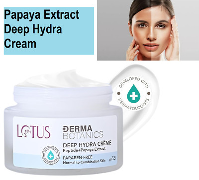 Lotus Herbals Papaya Extract Deep Hydra Cream Boosts Collagen, Protects -50gm