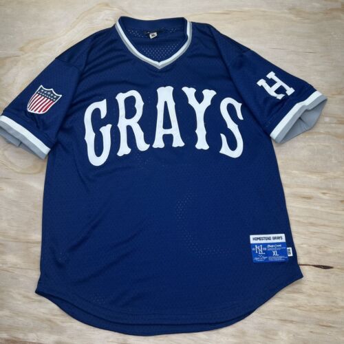 NEW No Tags XL Homestead Grays #20 Rings Crwns Mesh V Neck Jersey Negro Leagues