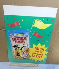 1995 Nabisco Mr Peanut Grandstand Peanuts Advertising Poster Sign PLANTERS !!
