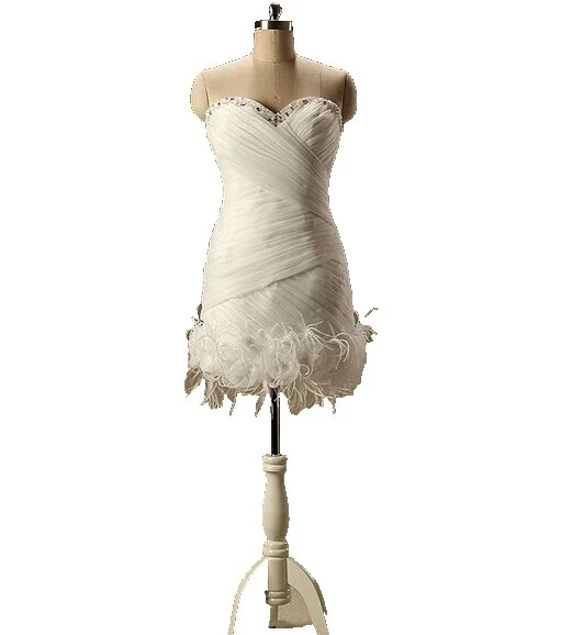 Beading Satin Short Wedding Dresses