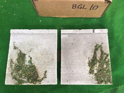 OO Maßstab HO Stärke Betonstil BRÜCKENSTÜTZWAND X2 - Laubdetail BGL10