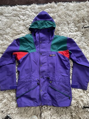 Berghaus Vintage Alpine Extreme Retro Color Mens Jacket hood Rain