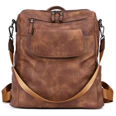 Leather Backpack Purse for Women,Large Fashion Convertible Anti-theft,Travel Bag