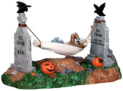 Lemax 24461 BAG O'BONES Spooky Town Animated Table Accent Retired Halloween I
