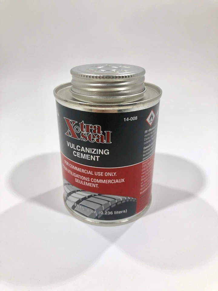 Reparo de pneus de borracha vulcanizante fria cimento lata 8 oz roda bicicleta adesivo plugue cola - Imagem 2 de 2