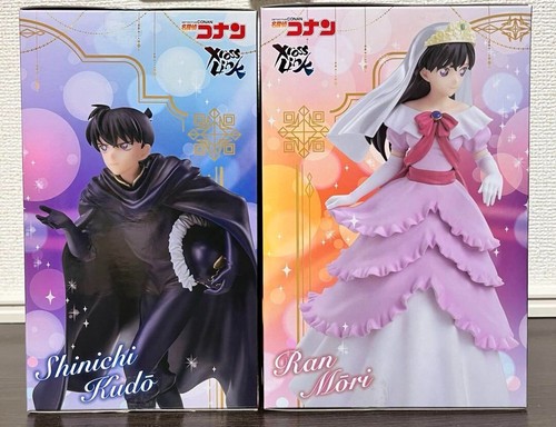 Detective Conan Xross Link Figure Shinichi Kudo Ran Mouri Set SEGA Giappone Nuovo - Foto 3 di 24