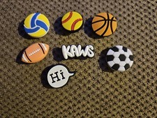 New Crocs JIBBITZ Charms For Clog Sandals Sports Balls, 7 Pack