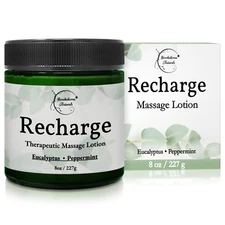 Recharge Massage Lotion – Infused with Eucalyptus & Peppermint Essential Oils