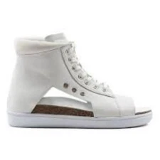 Aeria Nappa Leather Peep-Toe Sneaker Size Misses 10 M