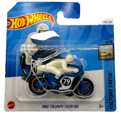 Hot Wheels 1966 Triumph Tiger 100 Factory Fresh Nummer 190 neu und ungeöffnet