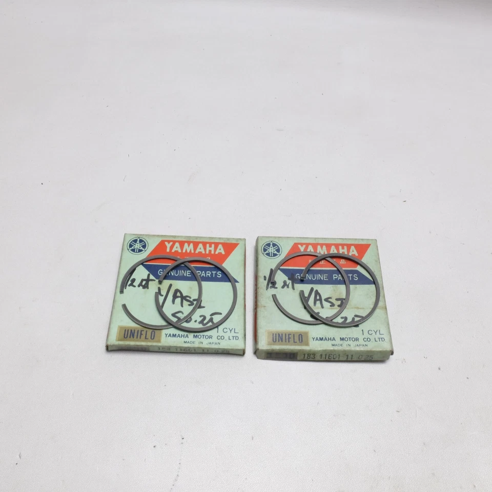 Juego de anillos de pistón originales Yamaha 1968-1969 YAS1C AS2 tamaño 0,25 NOS 183-11601-11 Foto 3 de 4
