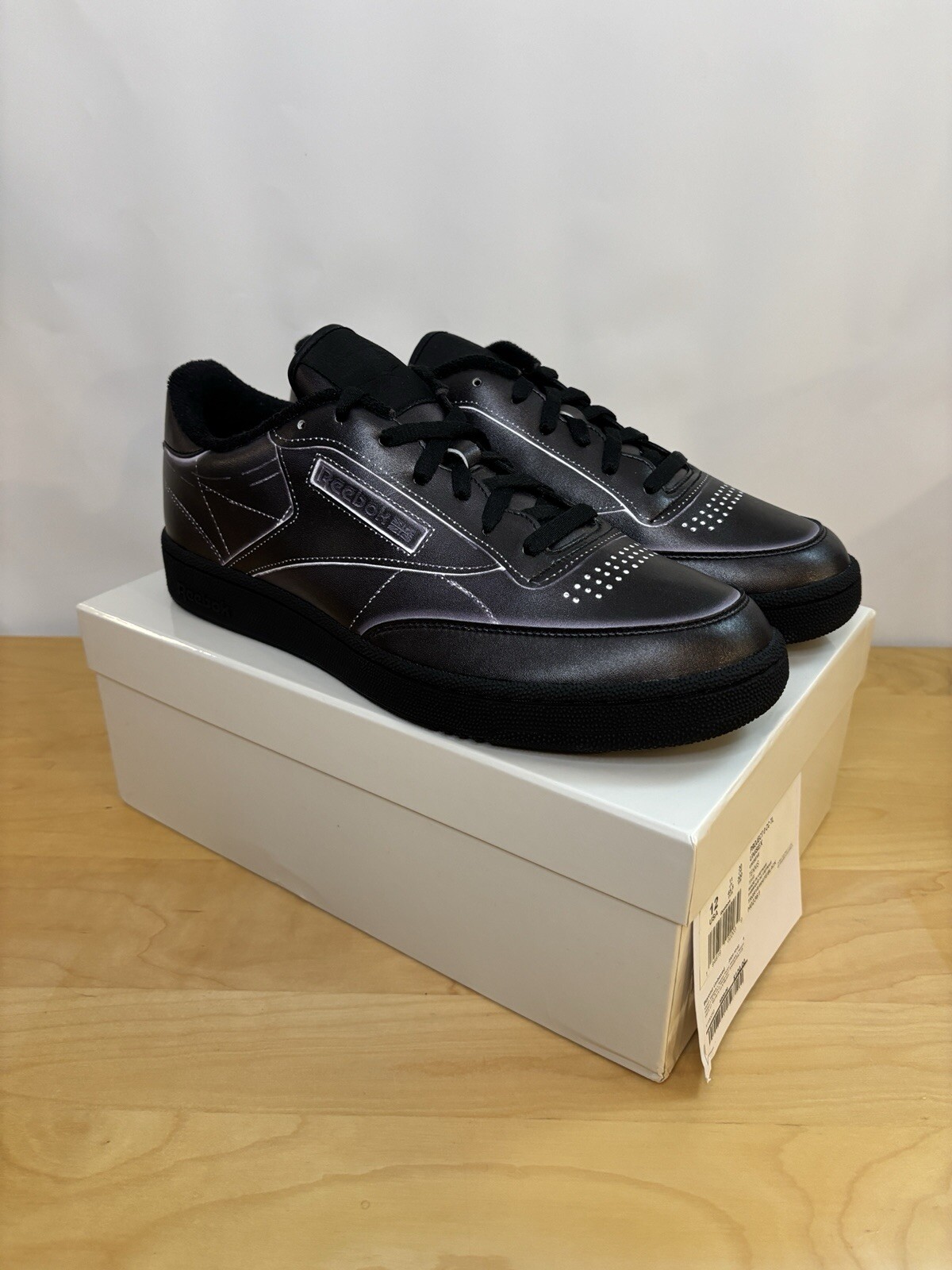 Size 12 - Reebok x Maison Margiela Project 0 Club C Black - H02361 Tromp Leoil