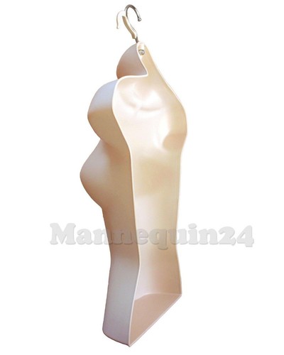 3 Pack Torso Mannequins Flesh Female Hanging Dress Body Forms - Picture 3 of 4