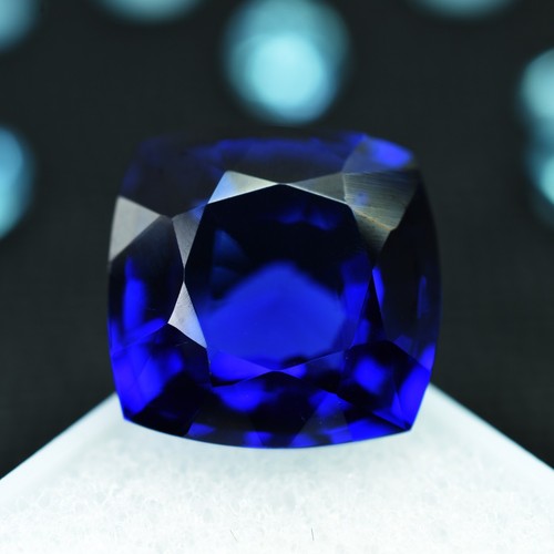 CERTIFIED 10 Ct Natural Flawless Ceylon Sapphire Cushion Cut Blue Loose Gemstone - Picture 2 of 5