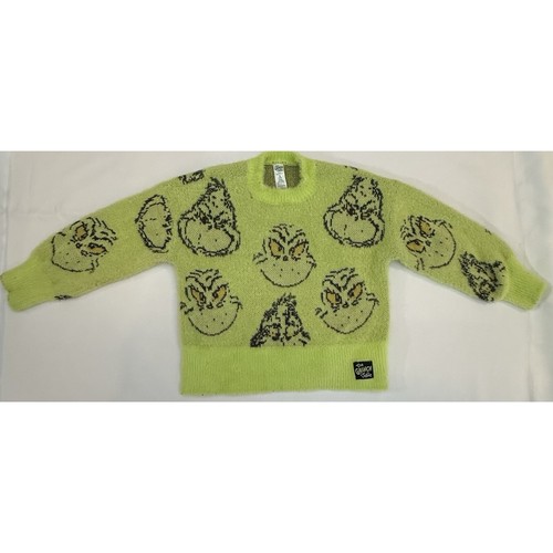 The Grinch Justice Sweater Girls Small Mr Grinch Soft Pullover Grinchy Christmas - Picture 2 of 13