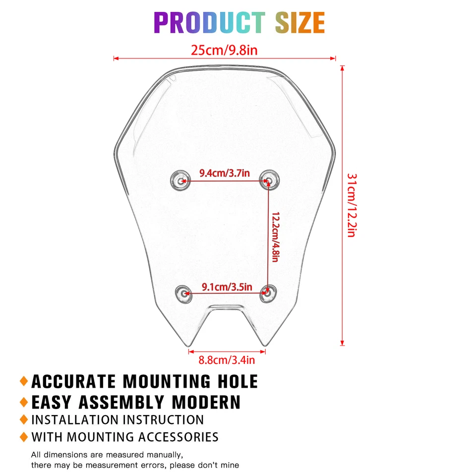 Deflectores de viento grandes y altos parabrisas para Kawasaki Z900 ABS 2025-2026 Foto 3 de 4
