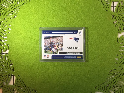 SONY MICHEL PATCH CARD JERSEY PRIZM SP #/150 RELIC PATRIOTS 2019 Unparalleled - Picture 10 of 12