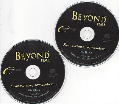 Beyond Time PC Game Disc 1 & 2 Dream Catcher 2000 Windows 95/98 Version 1.43