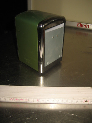 Vintage Serviettenspender Jamie Oliver grün Nostalgie bis zu 140 Servietten 46B