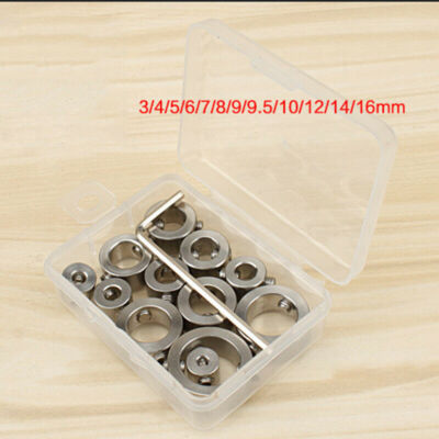 8X BOHRER SCHAFT Tiefenanschlag Fassung Ring 3mm-16mm Werkzeug
