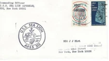 USS Sea Lion (APSS-315) 25 Jan 1968 Ship Crest Cachet PM Bushell (AS-15)