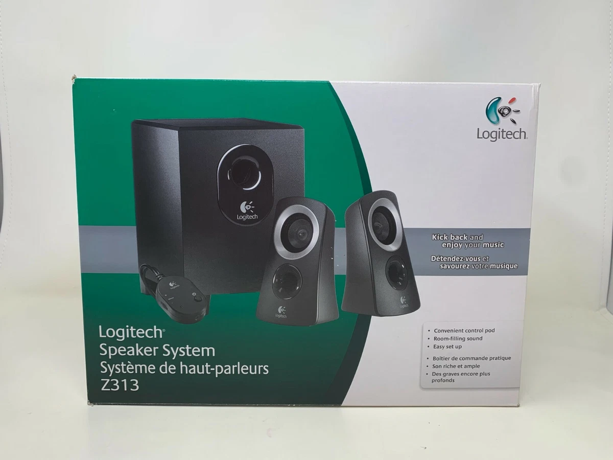 Logitech Z313 Speaker System with Subwoofer Controller Black New Sealed In  Box 713002520574