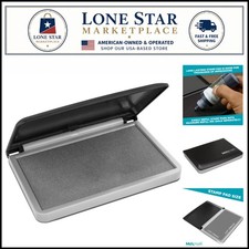 Reinkable 2-3/4" x 4-1/4" Gray Felt Stamp Pad Ideal for Crafters and Artists