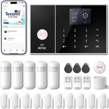 Wifi Home Alarm Security System,Wireless DIY Smart Home Burglar Security Alarm S