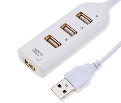 USB Hub 2.0 Multi-USB Hub Splitter 4-Port USB Hub Verteiler Adapter Laptop PC
