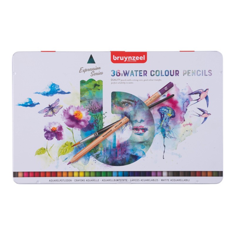 Crayons aquarellables Bruynzeel 36 couleurs pour réussir vos dégradés sans traces de mine