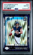 2024 Panini Donruss Optic Caleb Williams Purple Shock Rated Rookie PSA 10