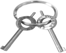 2 chiavi manette autentiche S&W compatibili con modelli Smith & Wesson 100, 300, 185