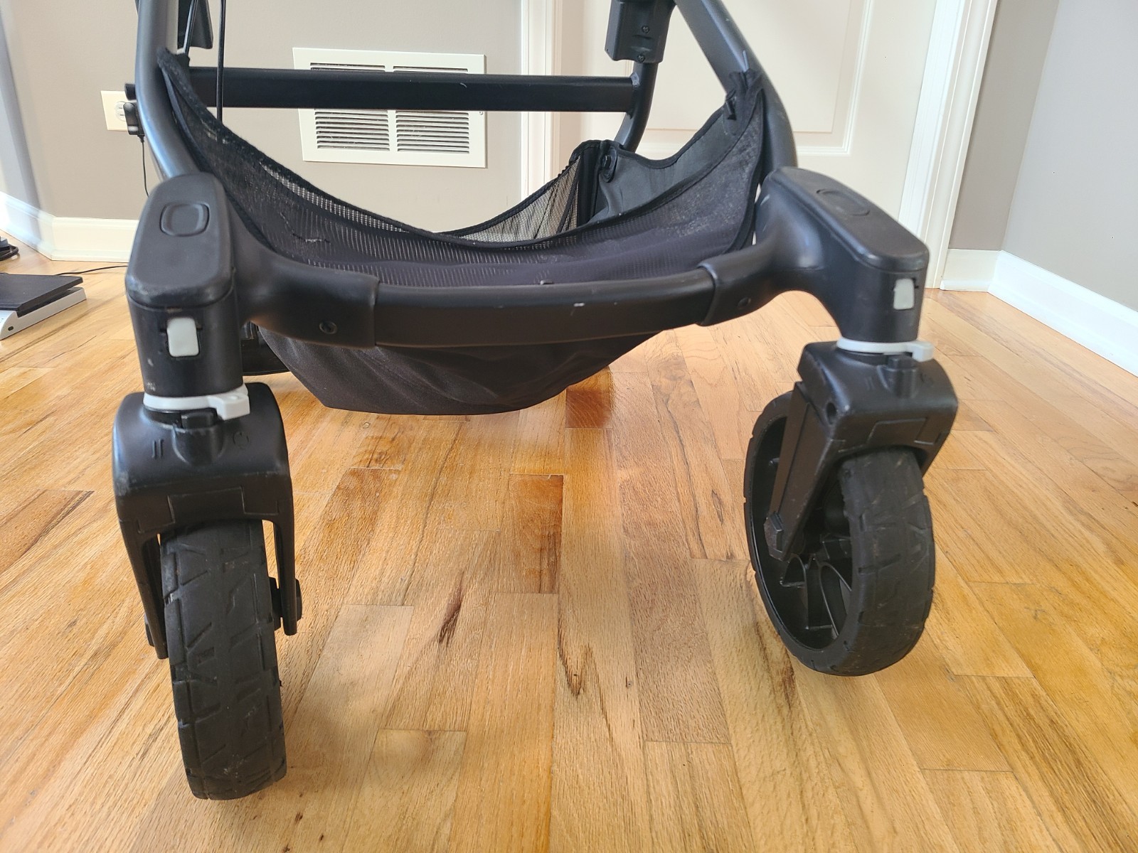 Baby Jogger City Select LUX stroller FRAME  + basket + set of 2 wheels GOOD COND