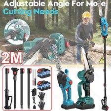 2M Cordless Trimmer Hedge Long Telescopic Extendable Cutter High Branch Saw 4IN1