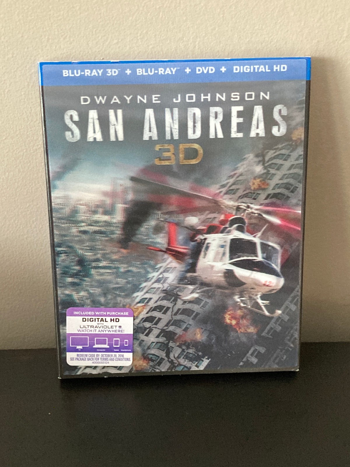 San Andreas 3D, Blu-Ray + DVD – NEW – Dwayne Johnson