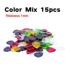 15Pcs Color Guitar Pick 1Mm/2Mm/3Mm-Three Thickness Groove Anti-Slip - Suitable