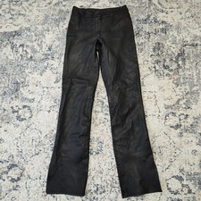Elements By Vakko Leather Pants Women's Size 2 24x30 Measured Black